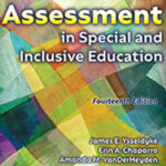 Book cover of Assessment in Special and Inclusive Education, 14th edition, by Ysseldyke, Chaparro, and VanDerHeyden with a colorful abstract background.
