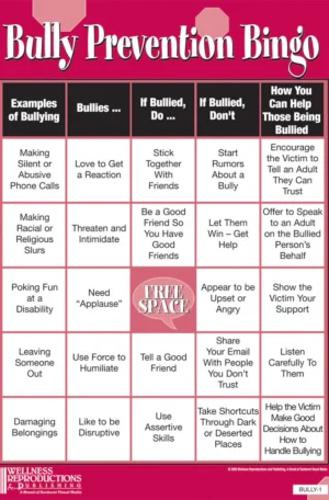 Teen Bingo Game - Bully Prevention