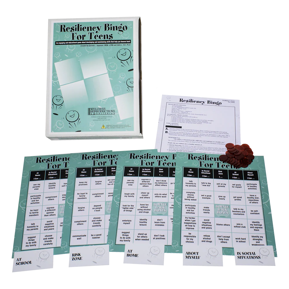 Teen Bingo Game - Resiliency Teen Bingo Game - Resiliency
