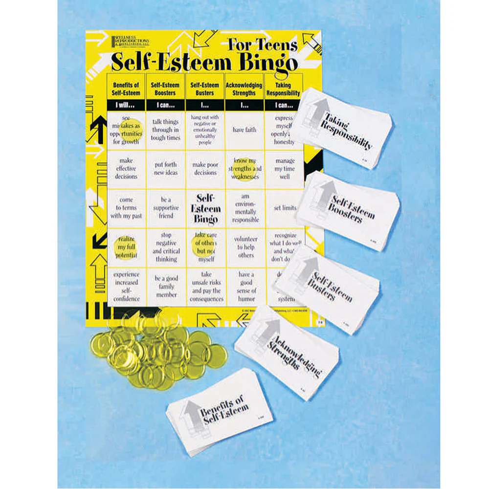 Teen Bingo Game - Self-Esteem Teen Bingo Game - Self-Esteem