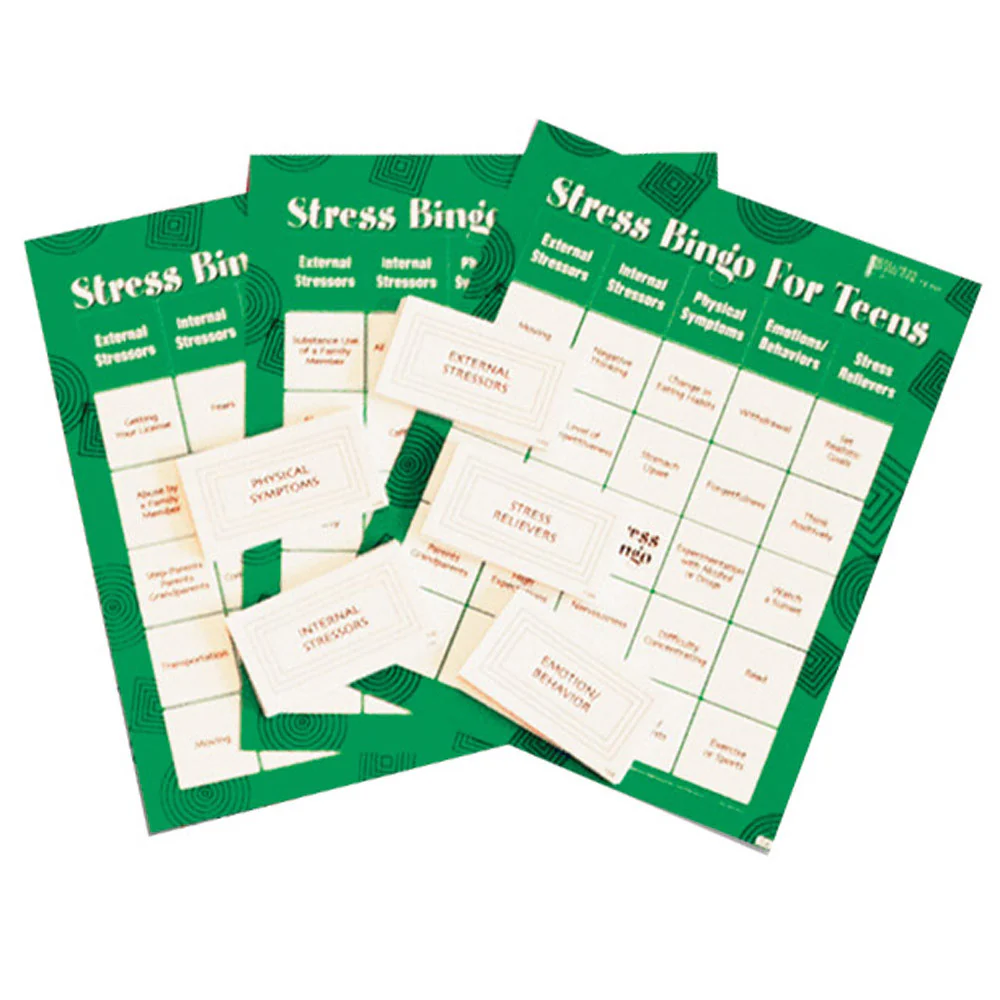 Teen Bingo Game - Stress Teen Bingo Game - Stress