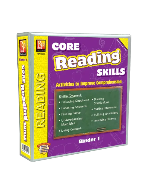 Core Reading Skills: Activities to Improve Comprehension Core Reading Skills: Activities to Improve Comprehension